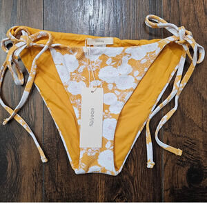 New Eberjey Bikini Bottom Size Small Orange White